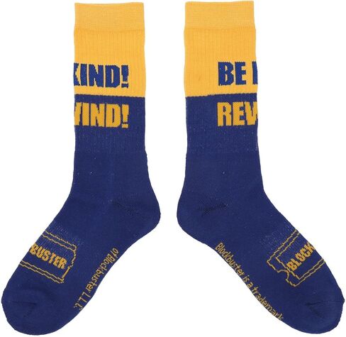 Bioworld Blockbuster Be Kind Rewind Adult Athletic Crew Socks in Kuwait
