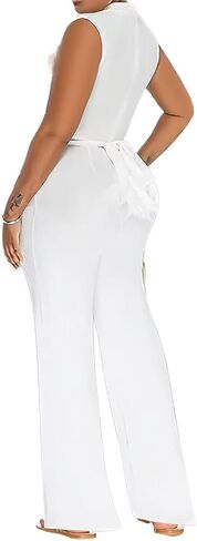 Flamingals Women's Chain Detail Tie Back Sleeveless Top & Pants Set Casual Set in Saudi Arabia