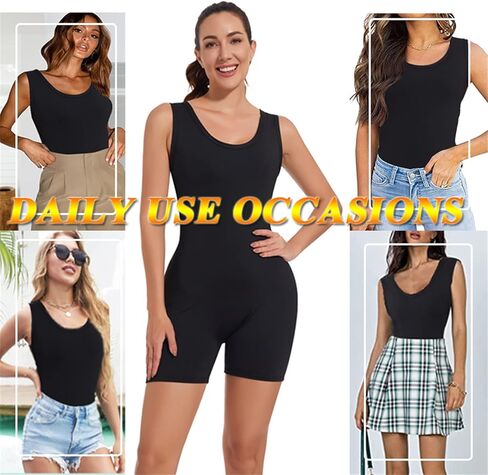 بدلة نسائية من LAZAWG باللون الأسود بأكمام قصيرة وأربطة للتمرين ورقبة من قطعة واحدة بدلة قفز للسيدات لممارسة رياضة اليوجا in Kuwait