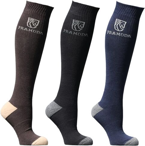 Pramoda 3 Pairs Equestrian Riding Socks for Horse Riding & Tall Boot Knee High Socks for Women in Kuwait