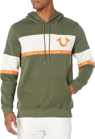 True Religion Men's Mix Media Pullover Hoodie in Saudi Arabia
