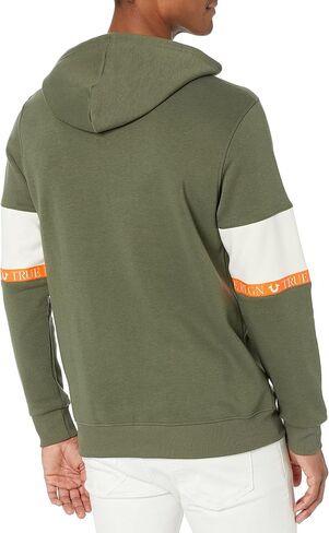 True Religion Men's Mix Media Pullover Hoodie in Saudi Arabia