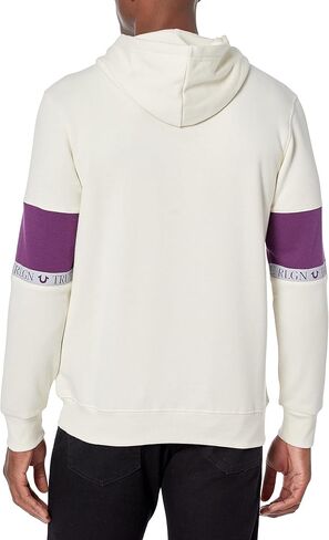 True Religion Men's Mix Media Pullover Hoodie in Saudi Arabia
