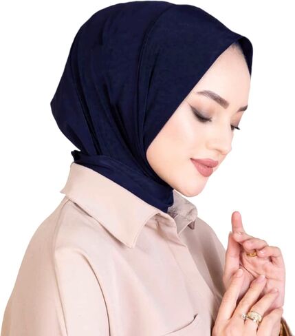 حجاب عمامة إسلامية فورية مع أزرار كبس للنساء، غطاء رأس قطني، غطاء كامل، قبعة إسلامية تحت الغطاء in Kuwait