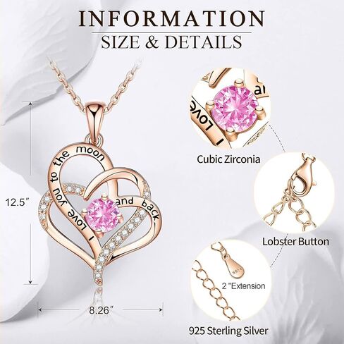 NEWNOVE قلادة أجنحة الملاك القلب للنساء، هدايا للأم والزوجة والصديقة والجدة في عيد الميلاد، هدايا مجوهرات للنساء، هدايا عيد ميلاد الذكرى السنوية لها in Kuwait