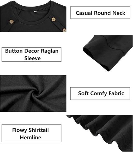 قمصان TIYOMI مقاس كبير للسيدات بأكمام طويلة ورقبة دائرية ورقبة على شكل حرف V وبلوزات تونيك للخريف ملابس خارجية in Kuwait