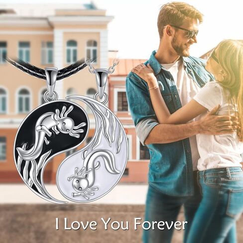 TIGER RIDER Heart Necklace for Women 925 Sterling Silver Axolotl/Cat/Bear Jewelry Gifts for Girls in Kuwait