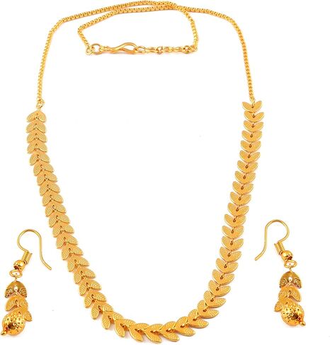 Jewar ad Necklace Indian Gold Plated Designer Layered Fashion Handcrafted Traditional Bollywood Royal Jewelry for Women & Girls in Saudi Arabia
