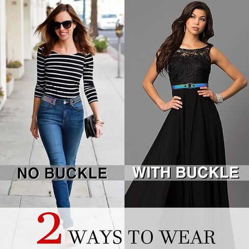XV Belts For Women With 6 Buckles Replaceable - Holographic Belt Plus Size Snap On Adjustable for Jeans Pants Dresses in Saudi Arabia