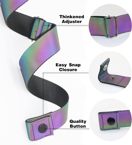 XV Belts For Women With 6 Buckles Replaceable - Holographic Belt Plus Size Snap On Adjustable for Jeans Pants Dresses in Saudi Arabia