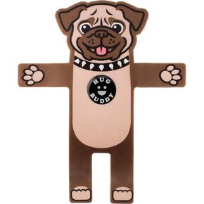 Hug Buddy Pug Dog Air Vent Car Phone Holder, Adjustable, Universal Fit, Cell Phone Mount Compatible with iPhone, Samsung Galaxy, LG, Google, Pixel, Moto, Black and Other Smartphones