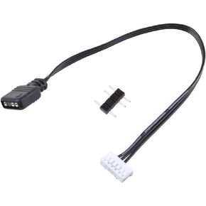 Black for Coolmoon-Fan Controller 5V 3 Pin to 6pin 4Pin Transfer Adapter Cable 5V ARGB 3Pin to 4P 6P Converter Cable Power Cords,Audio and Video Power Cables Cables Home Audio Accessories（11CM）