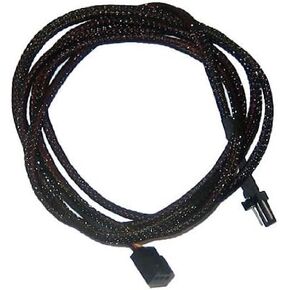 3-Pin Male to 3-Pin Female Fan Power Extension Cable, Nylon Flex Braided, 24 inches, Black