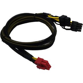 كابل COMeap PCIe لوحدات Antec PSU، CPU 8 Pin Male إلى Dual PCIe 8 Pin (6+2) محول طاقة GPU ذكر بأكمام 25 بوصة (63 سم) in Kuwait