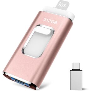 512GB Photo Stick, 4 in 1 Universal OTG USB 3.0 Flash Drive, Thumb Drive Memory Stick Photosticks for Pictures, Compatible with Phone 13/Mac/Pad/Android, B0BWJ2XNCM01, gold