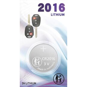 CR2016 2016 Remote Control Battery OEM Replacement for Toyota Remote fits Key case Shell Prox 2013-2021 Camry Corolla Highlander Prius C Scion FR-s iQ tC xB xD Sequoia Tacoma Tundra