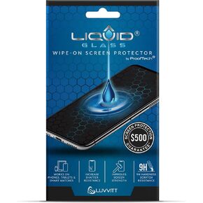 LIQUID GLASS Screen Protector With $500 Coverage | Wipe On Scratch and Shatter Resistant Nano Protection for All Phones Tablets and Smart Watches - Universal Fit (New and Advanced)