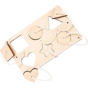 Kids Busy Board DIY Accessories Educational Sensory Toy Early Teaching Learning Activity Center Board for Plane Travel Toys Toddler Kids, Shape Matching