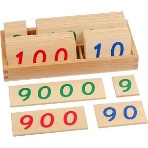 Montessori Toys for 3+ Year Old Wooden Math Games Counting Beads Checker Board Beads and Numbers Teaching Counting Toys Preschool Mathematics Material for Kid Toy