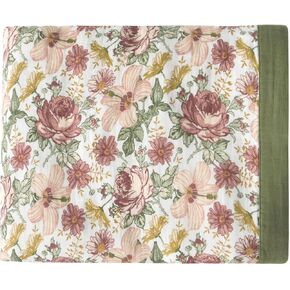 Little Jump Boho Vintage Floral Muslin Blanket Baby Quilt - Silky Soft and Breathable Crib Blanket for Daycare - Large 47" x 47" - 2 Layers Toddler Summer Blankets for Girls (Vintage Floral)