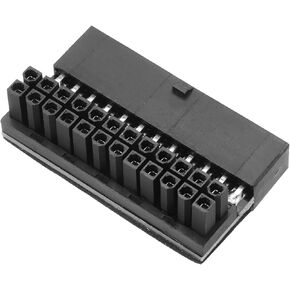 MECCANIXITY ATX Power Adapter 24Pin 90 Degree Joint ABS Copper Core L Turn Adapter Board for Computer Case, Motherboard, Desktop