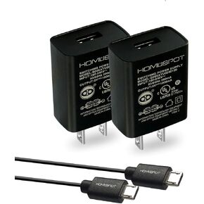 HomeSpot UL-Listed Universal US 5V1A USB Wall Charger Plug in-Door Power AC Adapter for Travel Office Home Use - 4 Pack in Kuwait