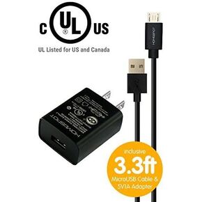 HomeSpot UL-Listed Universal US 5V1A USB Wall Charger Plug in-Door Power AC Adapter for Travel Office Home Use - 4 Pack