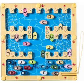 متاهة الحروف الأبجدية المغناطيسية - لعبة مونتيسوري التعليمية للأطفال بعمر 3 سنوات فما فوق، لوحة أنشطة ألغاز خشبية، ألعاب المهارات الحركية الدقيقة للأطفال الصغار، فكرة هدية للأولاد والبنات من عمر 3 4 إلى 5 سنوات in Kuwait