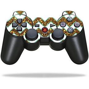 Protective Vinyl Skin Decal Skin Compatible with Sony Playstation 3 PS3 Controller wrap Sticker Skins Glitter Chevron