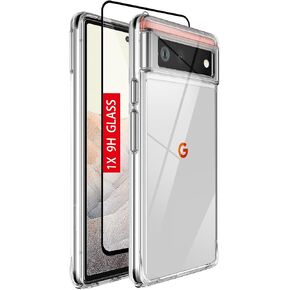 Crystal Clear Case for Google Pixel 6 Case, [Military Grade Drop Tested] Non-Yellowing Shockproof Protective Phone Cover for Google Pixel 6 6.4 inch, (Crystal Clear)