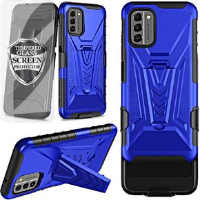 Ailiber for Nokia G400 Case, Nokia G400 N1530DL Holster with Screen Protector, Swivel Belt Clip Holster with Kickstand, Heavy Duty Full Body Shockproof Protective Phone Cover for Nokia G400-Camo