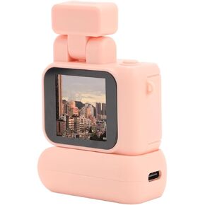 Mini Thumb Camera 1080P, HD Body Cameras with 1.44in Screen and Charging Case for Video Recording, Portable Pocket Camcorder for Outdoor Riding Sports (White)
