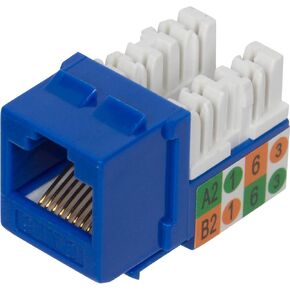 Buyer's Point Cat6 RJ45 90-Degree Keystone Jack, Punch Down Keystone Jack Adapter White (10 Pack)