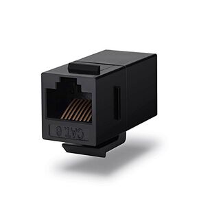 CAT6 Inline Coupler Keystone RJ45 Female to Female Snap-in Jack Insert - Black