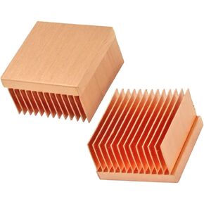 2Pcs Pure Copper Heatsink 0.79" x 0.79" x 0.43" / 20mm x 20mm x 11mm Skiving Fin Heat Sink Cooling for Raspberry pi Electronic 3D Printer CHIP IC MOS Heat Dissipation in Kuwait