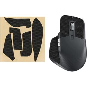kwmobile Mouse Grip Tape Compatible with Logitech MX Master 3S Grip Tape - Non-Slip Faux Leather - Black