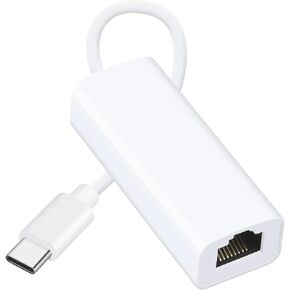 Coolden USB C to Ethernet Adapter for Laptop Ethernet to USB C Adapter Driver Free RJ45 Internet Adapter Compatible with MacBook Pro/Air, iPad Pro, iPhone 15 Series,Galaxy S8-S23 and More(White)