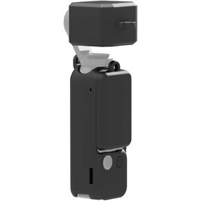 PULUZ Silicone Case Cover Sleeve for DJI OSMO Pocket 3 Accessories, Gimbal Camera Protective Case Cover Shell Accessories 3 in 1 Silicone Cover Case Set (Black)