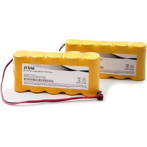 (2-Pack) 6V 1800mAh NiCD Battery Pack Replacement for BCN1800-5DWP-CER14, Dantona Custom-105, OSA039, NIC0636, N30AF004A Emergency Lighting