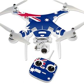 MightySkins Skin Compatible with DJI Phantom 3 Standard Quadcopter Drone wrap Cover Sticker Skins Australian Flag