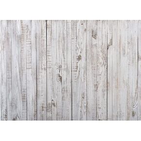 CHAIYA 7X5FT Vintage Wood Backdrop Retro Rustic White Gray Wooden Floor Backdrops for Photography Kids Adult Photo Booth Video Shoot Studio Prop CY-163