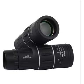 Compact Monocular for Outdoor Activities, 4.5X Magnification, 10x Field of View, 2X Teleconverter, Black