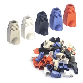 RJ45 CAT6 Boot Cover CAT5E CAT6 Cable Strain Relief Boots Mixed Color 50 Pcs for Ethernet Network in Kuwait