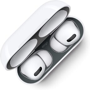 elago Dust Guard Dust Guard Sticker Compatible with Apple AirPods Pro - Anti-Dust Film, Protects from Iron/Metal Dust [Registered US Patent] (Space Grey - 2 Set)