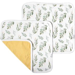Copper Pearl Baby Security Blanket Set of 2 - Portable Size for Self-Soothing On-The-Go, Ideal Baby Blankets for Boys and Girls, Ultra-Soft, and Gift-Ready Loveys - Fern