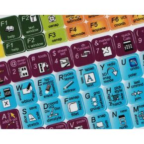 AUTODESK AUTOCAD Labels for Keyboard Laminated