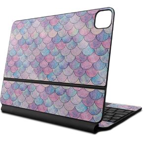 Glossy Glitter Skin Compatible with Apple Magic Keyboard for iPad Air 11-inch (M2) 2024 - Mermaid Scales - Premium 3M Vinyl Protective Decal Cover - Easy to Apply | Crafted in The USA by MightySkins