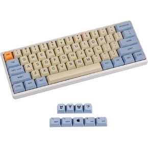 YMDK Blue Beige Orange Dye Sub 108 Key Mac Keys Thick PBT OEM Profile Keycap for Standard 104 TKL 60% MX Switches Keyboard (Only Keycap) (108 Plus Mac)