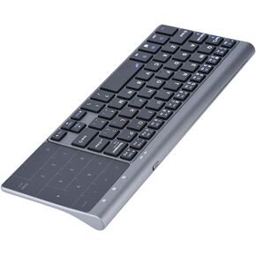 GOWENIC 2.4Ghz Keyboard, MC-41AG QWERTY Layout 1200 DPI 59 Keys Ultra Mini Universal Keypad with USB Receiver & Touchpad for Computer,Desktop,PC,Laptop,TV Box
