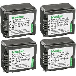 Kastar 2-Pack VW-VBG130 Battery Replacement for Panasonic HDC-DX1, HDC-DX1EG-S, HDC-DX1GK, HDC-DX1P, HDC-DX1-S, HDC-DX3, HDC-HS9, HDC-HS9EG-S, HDC-HS9GK, HDC-HS20, HDC-HS20K, HDC-HS100 Camera in Kuwait